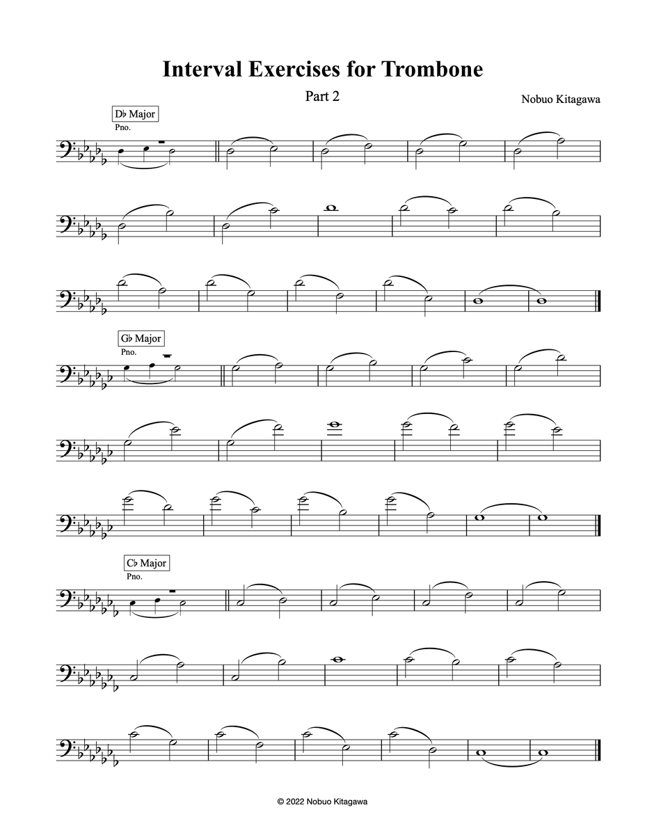 Interval Exercises for TrombonePart 2 トロンボーンの為の音程練習曲Part 2 NK Music Lab