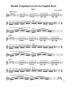 Double Tonguing Exercise For English Horn-Part 1　コーラングレの為のダブルタンギング練習曲 Part 1