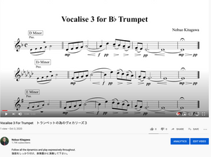 The third Trumpet vocalise. トランペット用ヴォカリーズ第3弾。