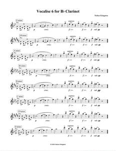 Vocalise 6 For B-flat Clarinet　B クラリネットの為のヴォカリーズ６