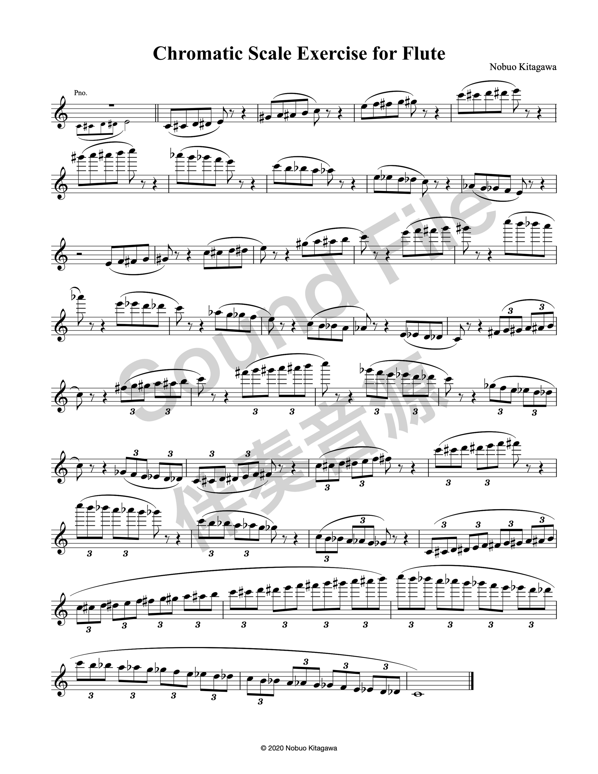 Flute Exercises フルートの為の練習曲 – NK Music Lab