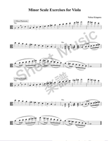 Minor Scale Exercises for Viola (sheet music)　ビオラの為の短音階練習曲（楽譜）