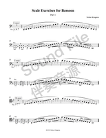 Major Scales for Bassoon (sound file)　ファゴットの為の長音階練習曲（伴奏音源）