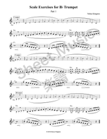 Major Scales for Trumpet (sheet music)　トランペットの為の長音階練習曲（楽譜）