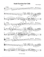 Major Scales for Cello (sound file)　チェロの為の長音階練習曲（伴奏音源）