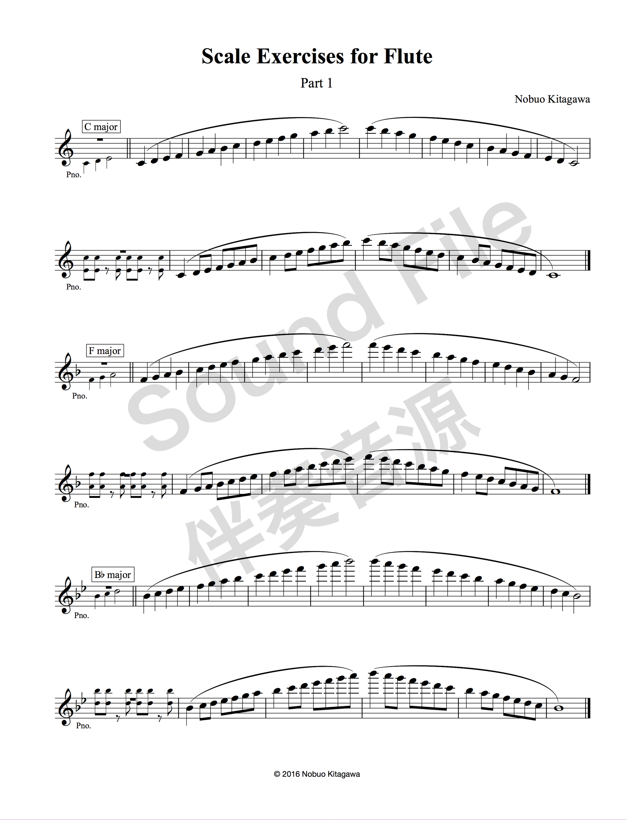Flute Exercises フルートの為の練習曲 – NK Music Lab