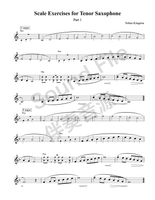 Major Scales for Tenor Saxophone (sound file) テナーサックスの為の長音階練習曲（伴奏音源）