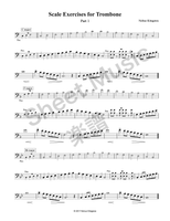 Major Scales for Trombone (sheet music)　トロンボーンの為の長音階練習曲（楽譜）