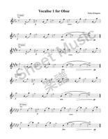 Vocalise 1-4 for Oboe (sheet music)　オーボエの為のヴォカリーズ1〜4（楽譜）